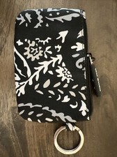 Vera Bradley Zip ID Case PAISLEY NOIR - New with tag - Exact Item A1