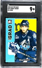 SIDNEY CROSBY SGC MINT 9 2005-06 IN THE GAME H&P CHL GRAD rookie card RC #337 /6
