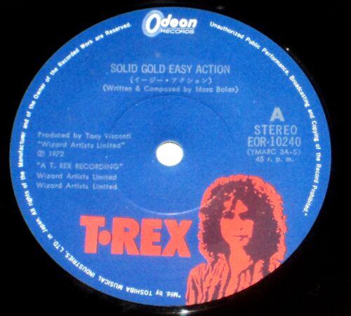 T REX "Solid Gold Easy Action" 1972 JAPAN ONLY 7" w/POSTER sleeve MARC BOLAN - Picture 2 of 4