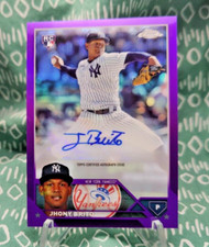 Jhony Brito - AUTO - #098/250 - PURPLE REFRACTOR - ROOKIE RC - 2023 Topps Chrome