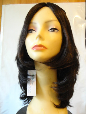 Malky wig Sheitel European Multidirectional Human Hair Darkest Brown # 2 Medium