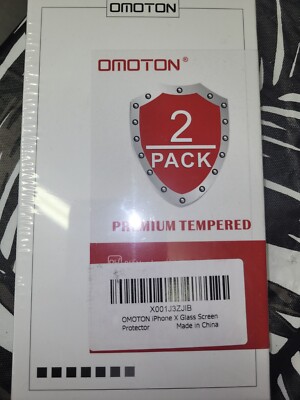 Omoton Glass Screen Protector Premium Tempered for iPhone X 2-pack X001J3ZJIB