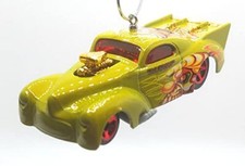 Christmas Ornament for 1941 Willys Green Red Skulls