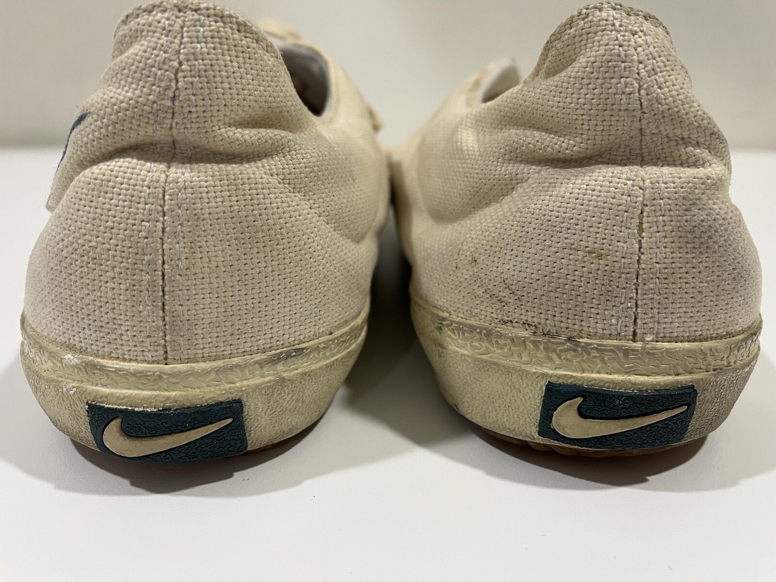 Vtg NIKE 90's Mens Court Canvas Blue Swoosh Tenni… - image 6