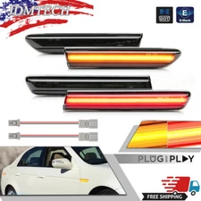 For Acura TL Type-S 2007-2008  JDM 4PC LED Side Marker Lights Lamps Front + Rear