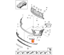 Porsche Macan 95B.2 Frontstoßstange links Zierleiste 95B8076591E0 NEU ORIGINAL Porsche Macan 95B.2 Frontstoßstange links Zierleiste 95B8076591E0 NEU ORIGINAL