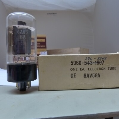 1x GE General Electric 6AV5GA Beam Power Amplifier Tube Röhre Tube NEW in BOX 02