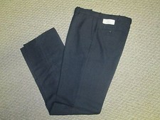 Mens Pants Black Flat Front UNHEMMED dress pants 33 34 36 unbranded  5912