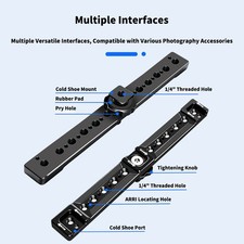 Aluminum Cold Shoe Extension Bracket 1/4 Screw Metal Hot Shoe Base Mount