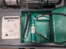Greenlee 767 Hydraulic Hand Pump and steel case -- Untested, for parts
