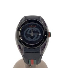 Gucci Quartz Watch Analog Black Rubber 137.1 New