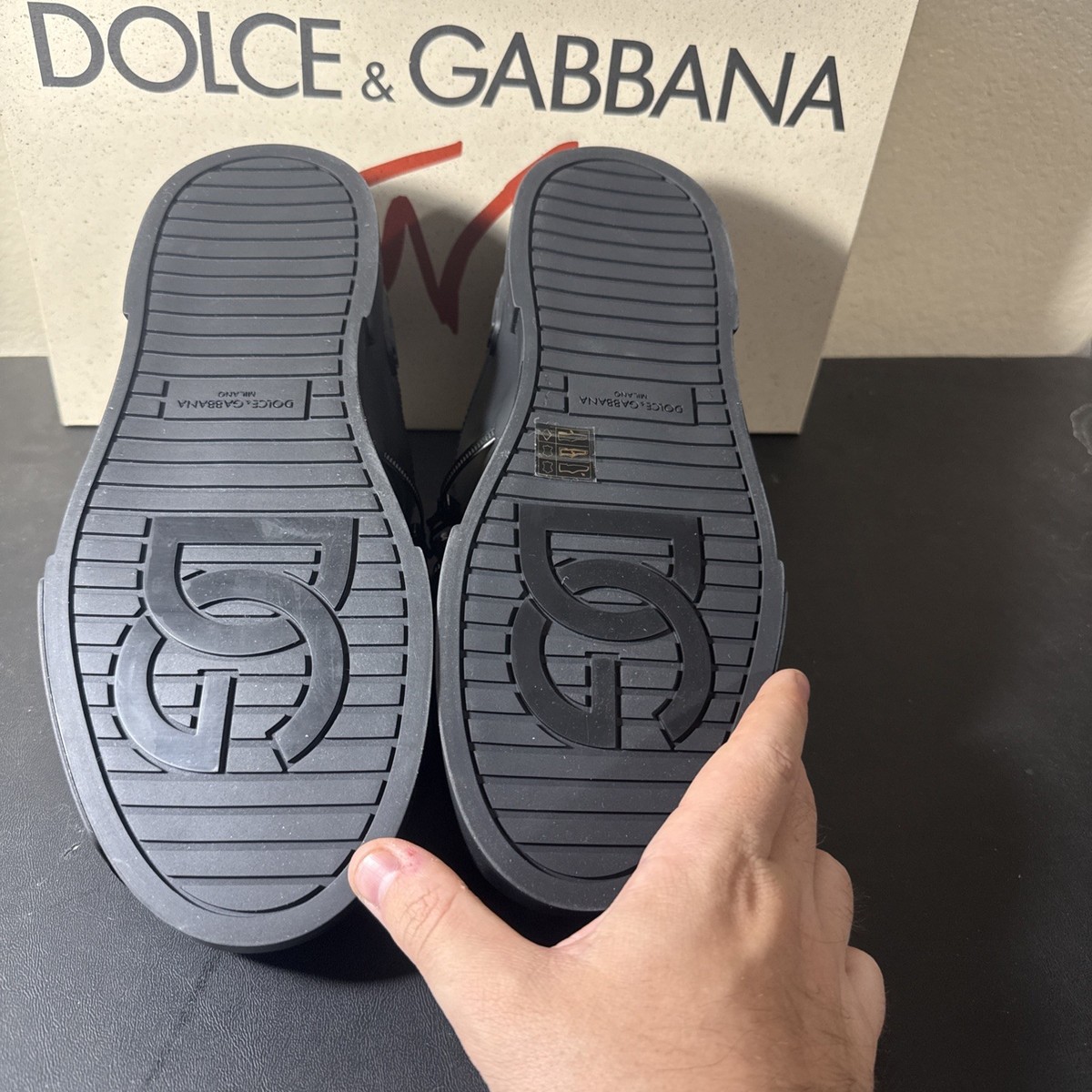 Size 10 - Dolce&Gabbana Dolce & Gabbana Portofino Black Silver for