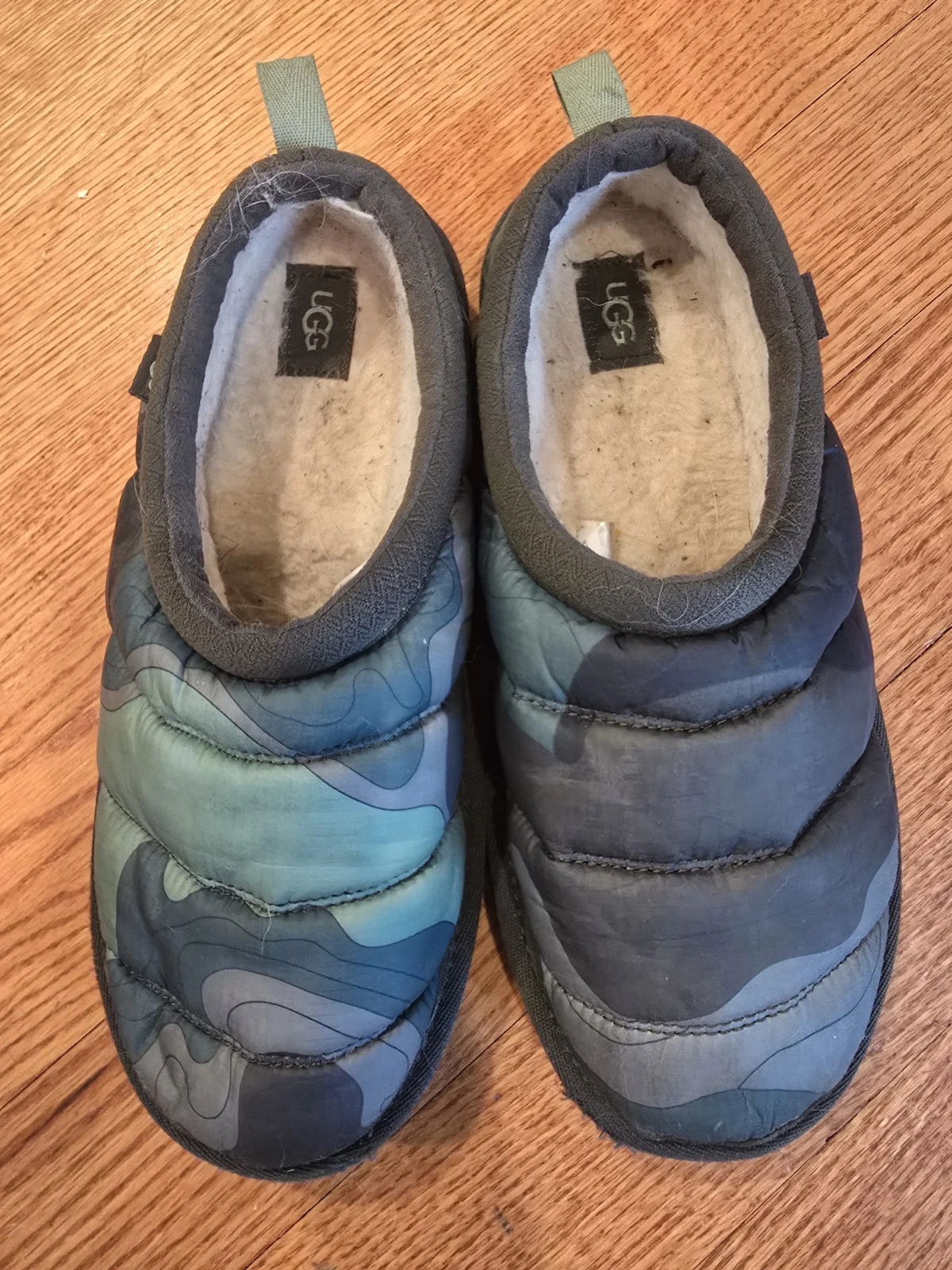 UGG Tasman LTA Cali Topo ciabatte slip on verde mimetico taglia 6