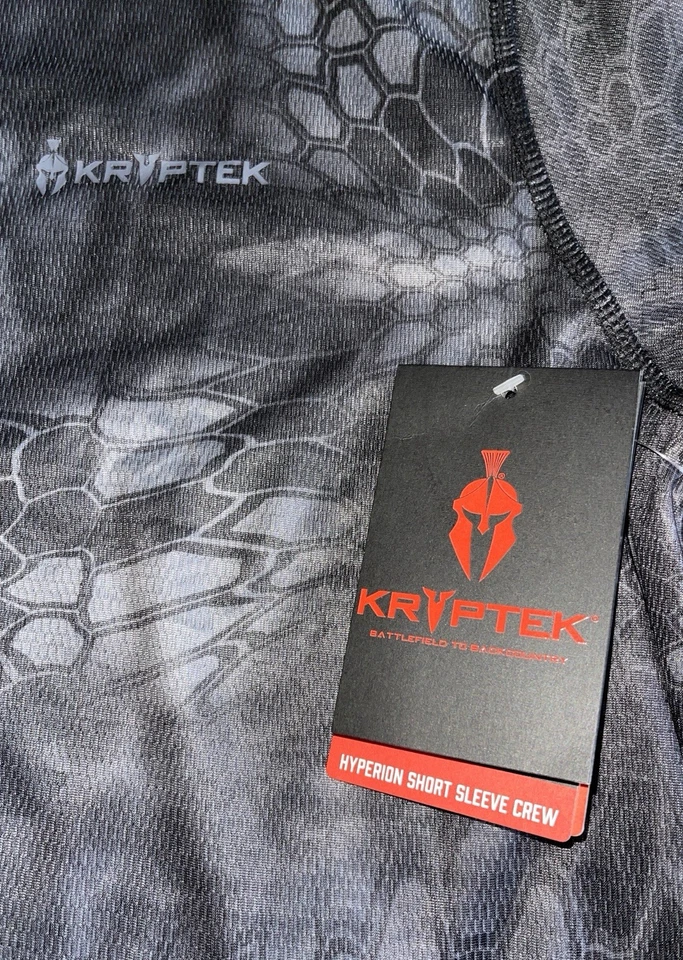 Kryptek Hyperion SS Shirt Black Gray Battlefield 2 Back Country Mens XL NWT - Image 3 of 4