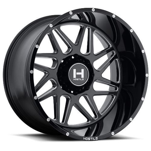 20x9 Hostile H108 Sprocket Blade Cut (Blk Milled) Wheel 8x180 (0mm)