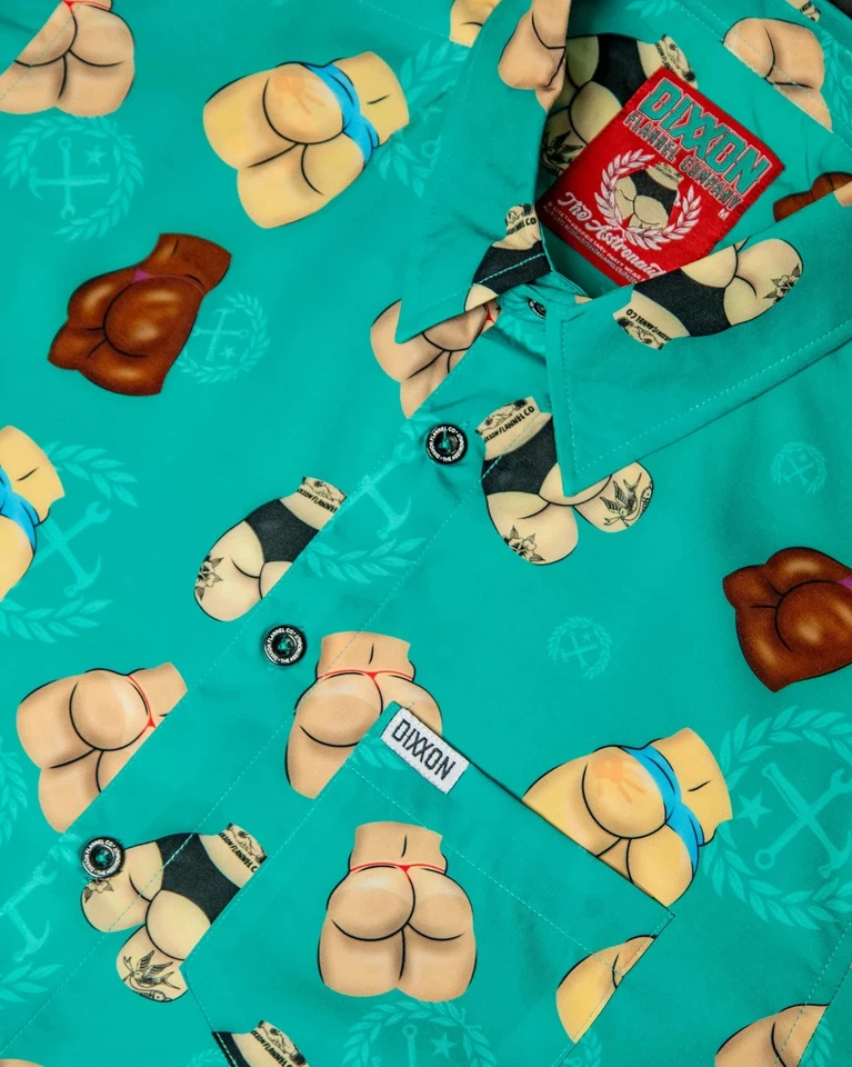 Dixxon Flannel Asstronaut Sz L Party Shirt Booty Inspired Design Brand New! - Image 3 of 3