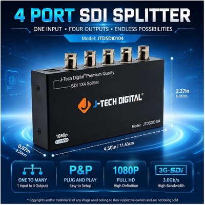 SDI Distribution Amplifier | 1 Input 4 Outputs