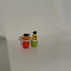 Vintage Fisher Price Little People Plastic Bert And Ernie Figures Sesame Street