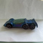 Vintage Hot Wheels Six Shooter Blue Redline Diecast Car 1970 Mattel Hong Kong