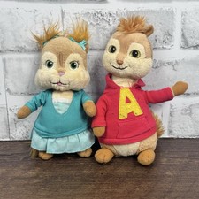 Alvin and the Chipmunks Beanie Babies Ty Set Of 2 Main Characters Retired