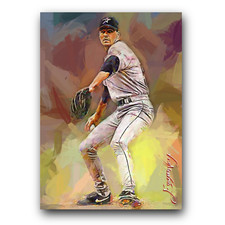 Darryl Kile Art Card Limited 32/50 Edward Vela Signed (Houston Astros)