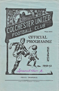2nd September 1950 Colchester United v Ipswich Town A Eastern Counties League