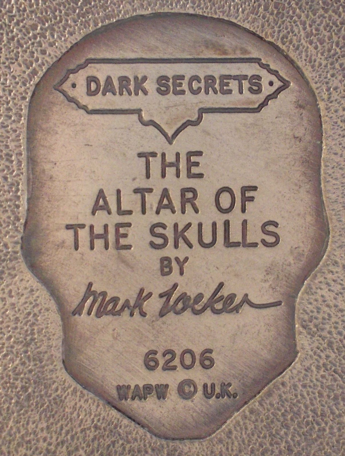 Tudor Mint Dark Secrets "The Altar of the Skulls" by Mark Locker #6206 Excellent
