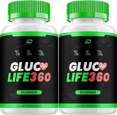 (2 Pack) Gluco Life 360 Capsules   GlucoLife 360 All Natural Glycogen Support