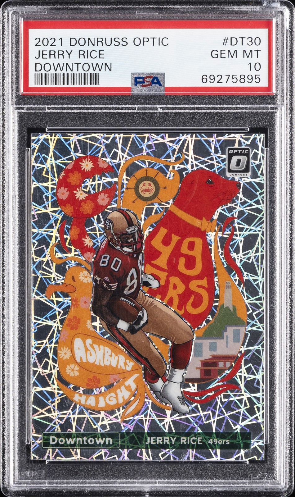 2021 PANINI DONRUSS OPTIC DOWNTOWN #DT30 JERRY RICE PSA 10