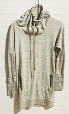 Athleta Cozy Karma Heather Tan Drawstring Sweater Dress/Tunic Women's XS