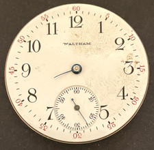 Antique 1908 Waltham Model 1899 610 Pocket Watch Movement Running 16s 7j USA