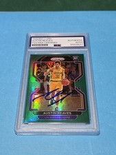 AUSTIN REAVES PSA DNA Authentic 2021-22 PANINI PRIZM #165 ROOKIE AUTO GREEN RC 