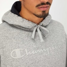 NWT Champion Men s Small Powerblend Fleece PO Hoodie Sweatshirt Matte Grey