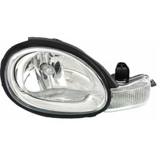 Conjunto de faros laterales del pasajero con bisel cromado para Dodge Neon 2000 2001 2002