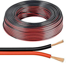 Image of Electrosmart 10M Red/Black 2X 1Mm 89 Strand Speaker Cable Wire Hifi Car Etc | 2X