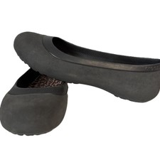 Crocs Mammoth Flats Fur Lined Slip On Casual Neutral Cheetah Charcoal Size 8