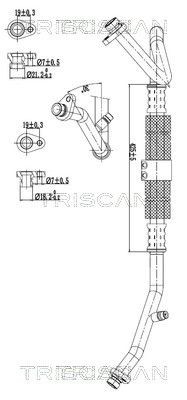 Flexible climatisation TRISCAN 9010 25007 pour entretien et recharge clim voiture DACIA