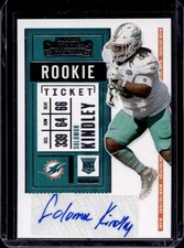 2020 Panini Contenders Solomon Kindley RC Auto Rookie Ticket #228 Dolphins