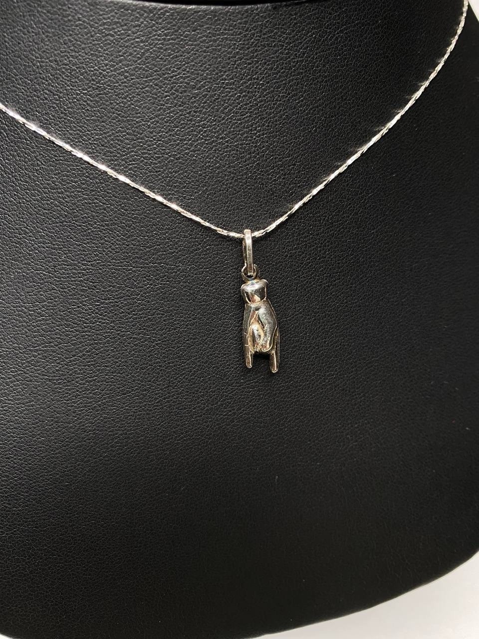 Solid 925 Silver Pendant Devil's Horns Rock Jewel… - image 2