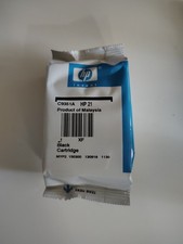 GENUINE HP 21 Black Ink Cartridge New Sealed OO