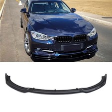 Front Bumper Lip Compatible with BMW F30 3 Series Base ABS (Carbon Fiber Look)