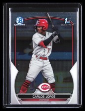 Carlos Jorge 2023 1st Bowman Chrome Prospect Rookie # Cincinnati Reds B014