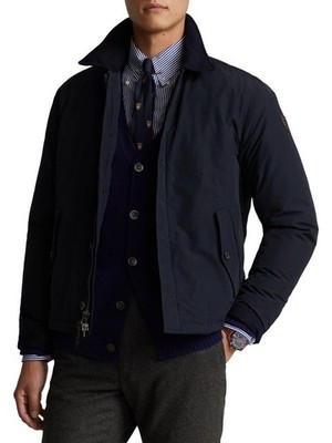 Polo Ralph Lauren Windbreaker Insulated Coated Field Jacket Twill Trim Gentleman