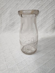 Antique J-D Biggin & Son Co Sharon, PA Half Pint Cream Embossed Jar