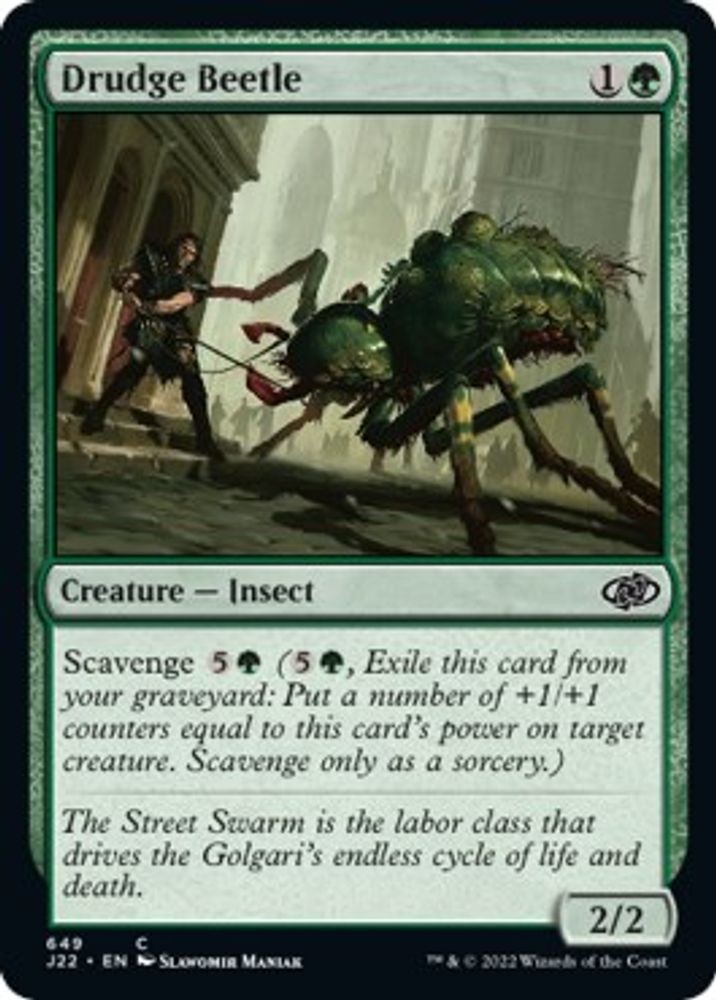 2022 Magic: The Gathering Jumpstart 2022 Drudge Beetle (#649, Common, Near Mint)