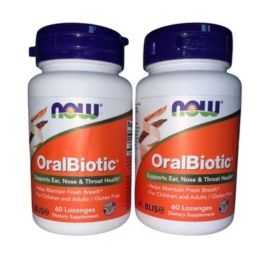 Now Foods OralBiotic 60 Lozenges Probiotic BLIS K12 Immune & Oral Health BB 0527