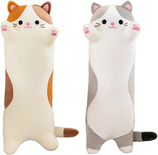 Cat Plush Stuffed Animals Cute Long Cat Body Pillow Plushies Soft Huggable Kitty