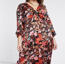ASOS Vero Moda Midi Dress in Bold Red Floral