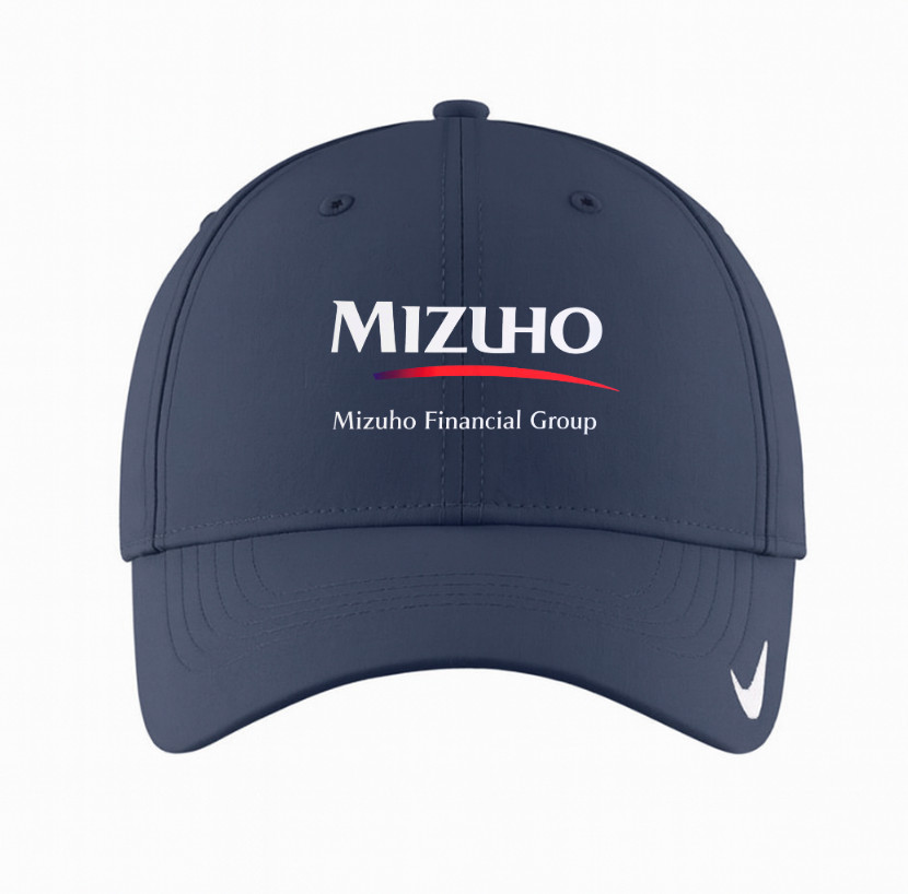 RARE NWT 100percent Authentic Mizuho Finance Japanese Bank Official Hat / Cap Navy
