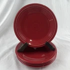 Fiesta HLC - Salad Plate 7.25" (7 and 1/4") - Scarlet Red - Set of 4